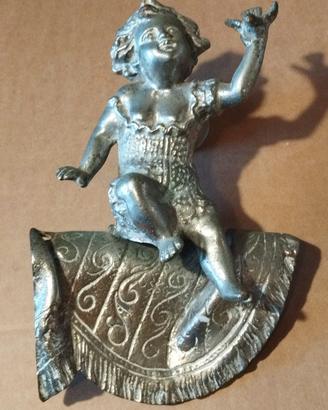 Putto in nichel, scultura, antiquariato.