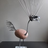 Scultura pietra e acciaio