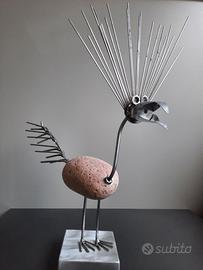 Scultura pietra e acciaio