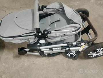 tectake® Passeggino Combinato Pieghevole, 2 in 1,