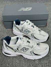New Balance 530 White Silver Navy