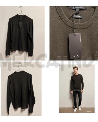 MAGLIONE B ARMANI EXCANGE FANGO NUOVA COTONE E CAS