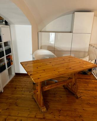 Tavolo in legno stile tirolese spessore 3 cm