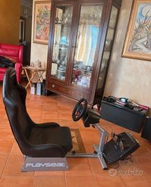 sedia postazione gaming playseat con volante ps4