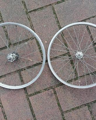Ruote 20" bicicletta pieghevole complete in lega