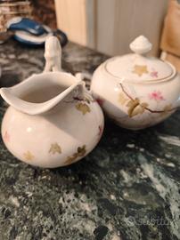Cremiera e zuccheriera in porcellana vintage