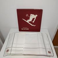 Set 8 fazzoletti cotone uomo 45x45cm Skiatore
