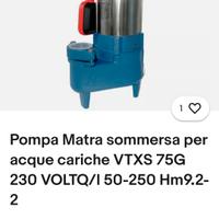 ELETTRO POMPA SOMMERSA MATRA 
