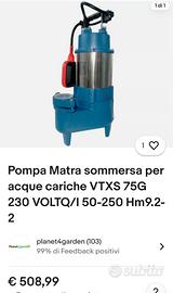 ELETTRO POMPA SOMMERSA MATRA 