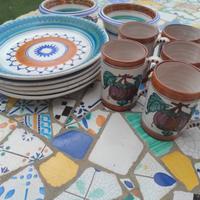 Splendido Set Colazione/Merenda in Ceramica Artigi