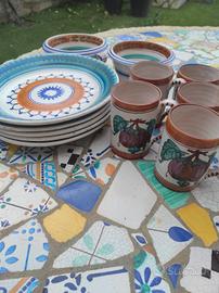 Splendido Set Colazione/Merenda in Ceramica Artigi