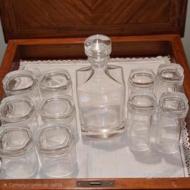 Set  Dior Bottiglia liquore+ 6 bicchieri+4 