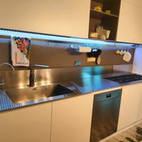 Top cucina in acciaio 