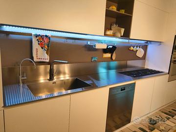 Top cucina in acciaio 