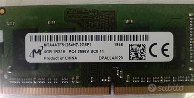 RAM DDR4 sodimm 8 + 4 Gb