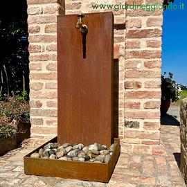 FONTANA PER GIARDINO IN CORTEN CM 10X40 H100