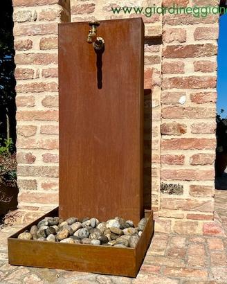 FONTANA PER GIARDINO IN CORTEN CM 10X40 H100