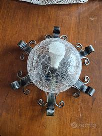Plafoniera vintage in ferro battuto 
