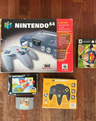 Lotto Nintendo 64 boxato GiG + giochi + controller