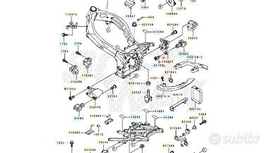 Supporto pedana post Dx Kawasaki Ninja ZX-9R 35011