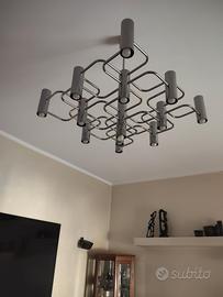 lampadario acciaio cromato 