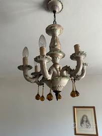 Lampadario vintage ceramica