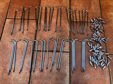 KIT 4O RAGGI 16 " CROMATI HARLEY + 40 NIPPLES