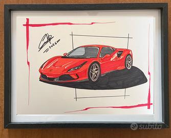 Disegno ferrari F8 tributo