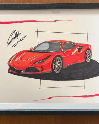 Disegno ferrari F8 tributo