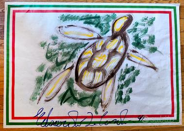 Dipinto di Edoardo De Candia su carta 70x100 cm