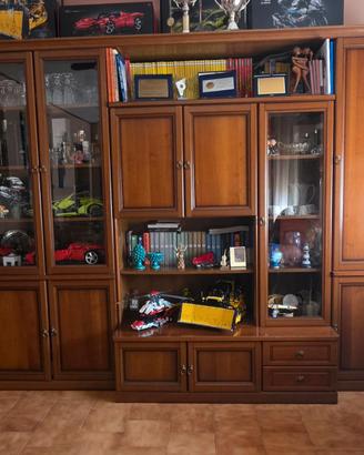 Parete attrezzata e Madia in legno massllo