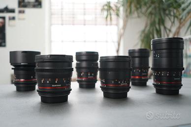 Kit 6 ottiche Samyang Cine VDSLR II EF