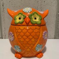 Barattolo/porta biscotti a forma di gufo