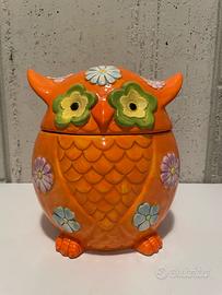 Barattolo/porta biscotti a forma di gufo