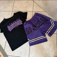 Completo Streetwear "Los Angeles" - T-shirt nera e