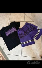 Completo Streetwear "Los Angeles" - T-shirt nera e