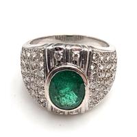 ANELLO ORO SMERALDO DIAMANTI