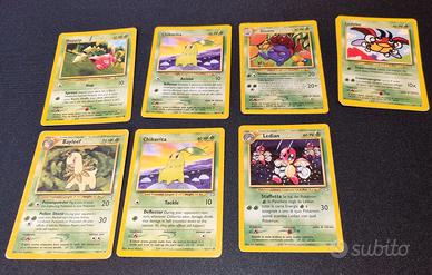 Lotto Neo Genesis Pokémon (7 Carte)