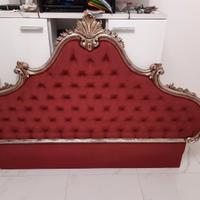 Testiera Spalliera matrimoniale antica con cornice