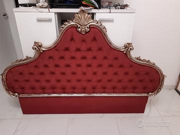 Testiera Spalliera matrimoniale antica con cornice