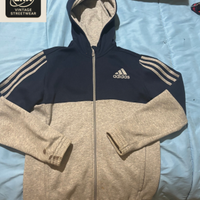 🔥Felpa Adidas Originale con Zip | Blu e Grigia Fe