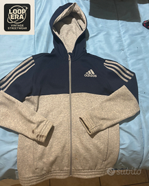 🔥Felpa Adidas Originale con Zip | Blu e Grigia Fe