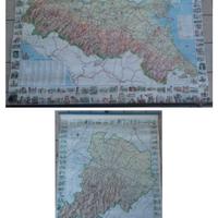 Cartina geografica scuola Ghigi '60 Emilia Bologna