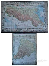 Cartina geografica scuola Ghigi '60 Emilia Bologna