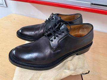 Scarpe uomo Santoni stringate marron scuro