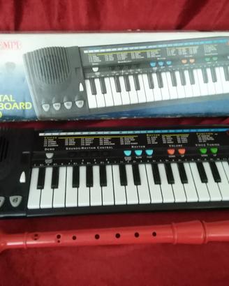 tastiera Bontempi B-30 e flauto 