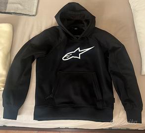 Felpa Moto Alpinestars con Protezioni - Nera