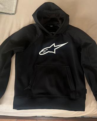 Felpa Moto Alpinestars con Protezioni - Nera