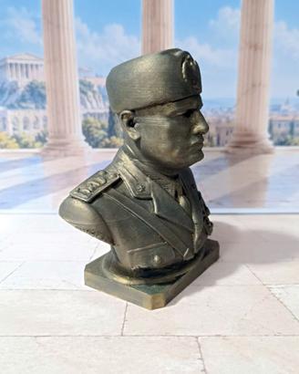 Busto Benito Mussolini Il Duce Scultura Decorativa
