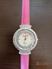 Orologio da Donna Quartz Rosa con Strass / Cristal